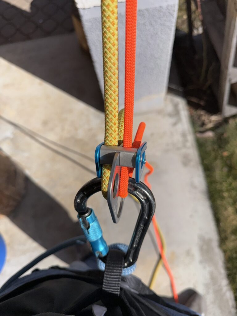 rappel cordelette statique étape 1