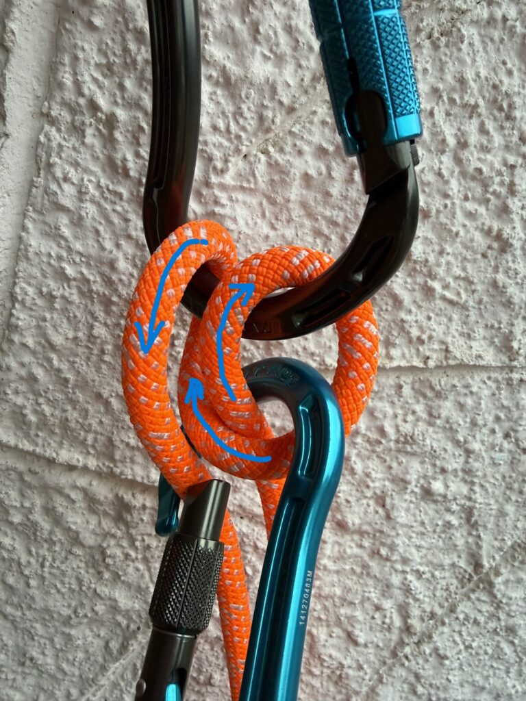 demi cabestan autobloquant 2 mise en place mousqueton focus